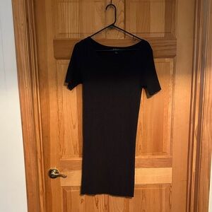 Grey Short Sleeve Sweater Dress